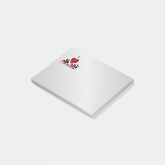 Ich höre Panda Bears Post-it Klebezettel (angewinkelt)