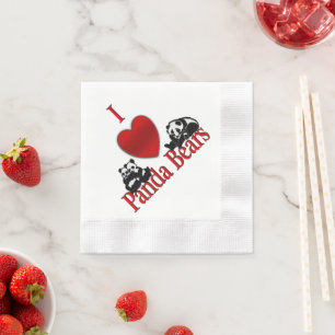 Ich höre Panda Bears Serviette