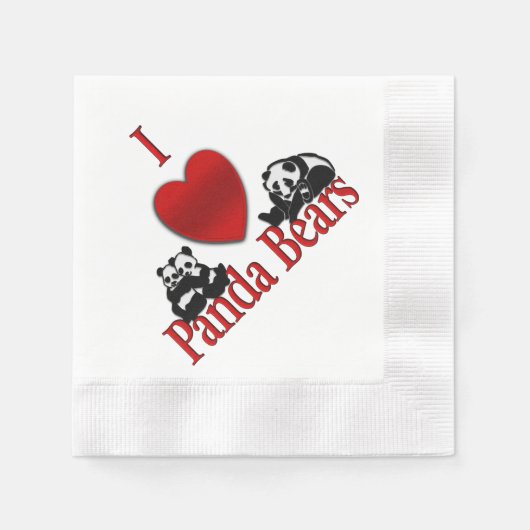 Ich höre Panda Bears Serviette (Vorderseite)