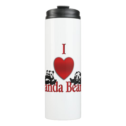 Ich höre Panda Bears Thermosbecher (Vorderseite)