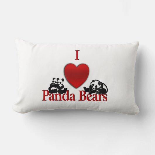 Ich höre Panda Bears Throw Kissen (Vorderseite)