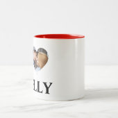 Ich höre Personalisierte Paare Foto Liebe Zweifarbige Tasse (Mittel)