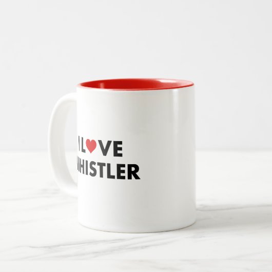 Ich höre Pfeifen I Liebe Pfeifen Moderner Text Zweifarbige Tasse (Vorderseite Links)