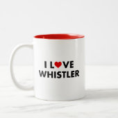 Ich höre Pfeifen I Liebe Pfeifen Moderner Text Zweifarbige Tasse (Links)