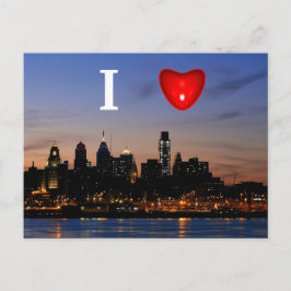 Ich höre Philly auf der Twilight Postcard Postkarte