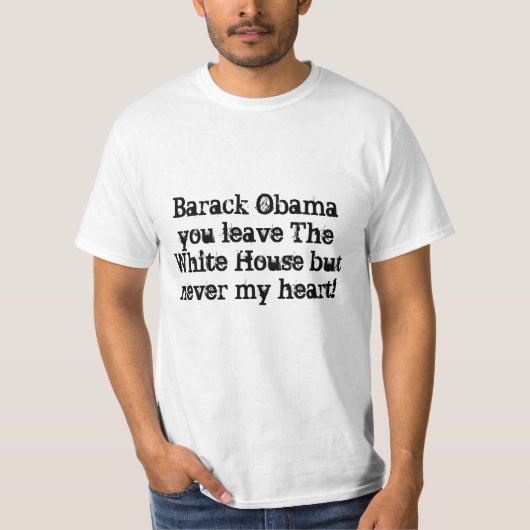 Ich höre Präsident Barack Obama Liebe Typografie T-Shirt (Vorderseite)
