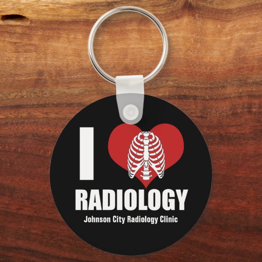 Ich höre Radiologie Niedlicher Radiologe Schlüsselanhänger (Rückseite)