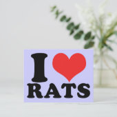 Ich höre Rats Basic Postkarte (Stehend Vorderseite)