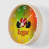 Ich höre Reggae Wall Clock Uhr (Winkel)