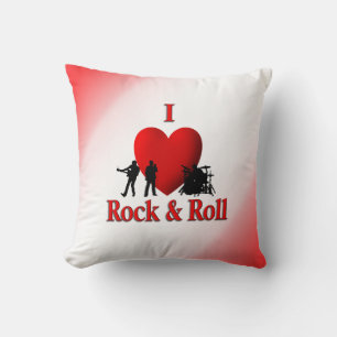 Ich höre Rock und Roll Mojo Pillow Kissen