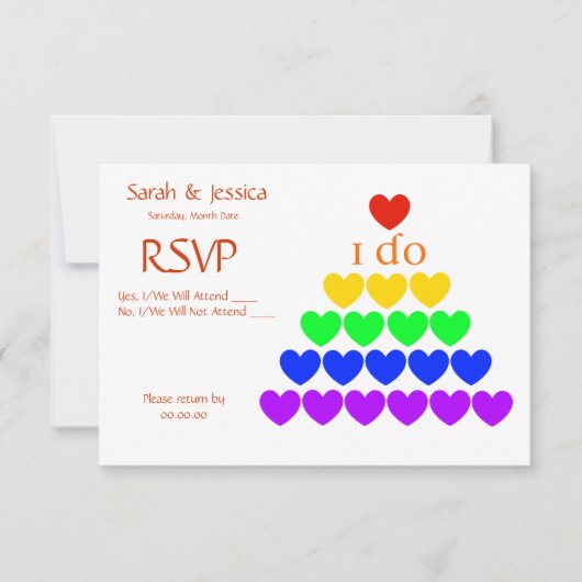 Ich höre. RSVP karte (Vorderseite)