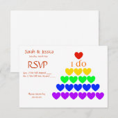 Ich höre. RSVP karte (Vorne/Hinten)