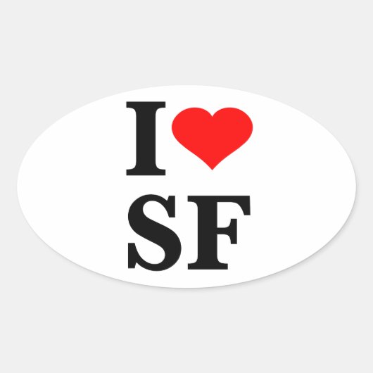 Ich höre San Francisco Ovaler Aufkleber (Vorderseite)