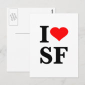Ich höre San Francisco Postkarte (Vorne/Hinten)