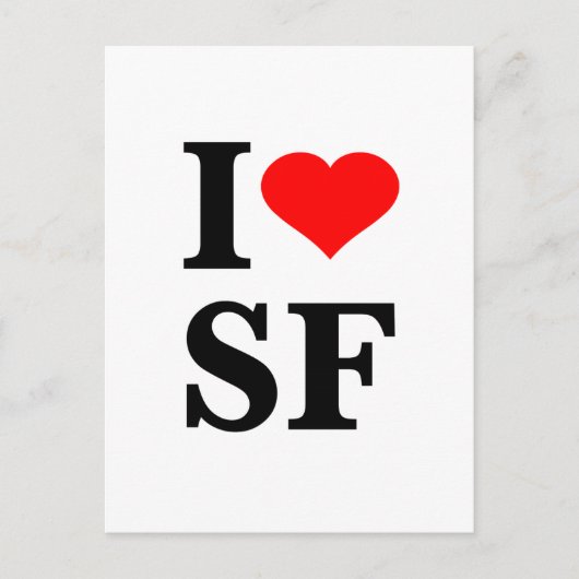 Ich höre San Francisco Postkarte (Vorderseite)