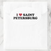 Ich höre Sankt Petersburg Russland Ovaler Aufkleber (Tasche)