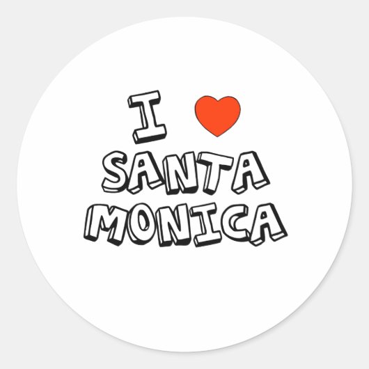 Ich höre Santa Monica Runder Aufkleber (Vorderseite)