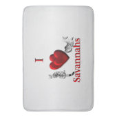 Ich höre Savannah Cat Silver Badematte (Vorderseite Vertikal)