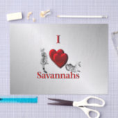 Ich höre Savannah Cat Silver Seidenpapier (Handwerk)