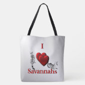 Ich höre Savannah Cat Silver Tasche (Rückseite)