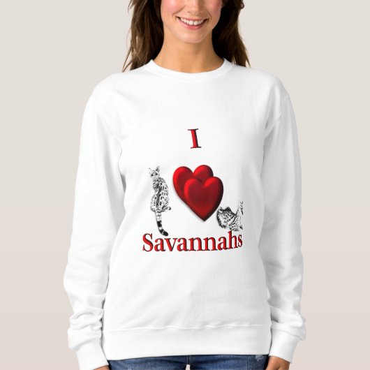 Ich höre Savannah Cat Sweatshirt (Vorderseite)
