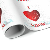 Ich höre Schnee Geschenkpapier (Rolleneckpunkt)