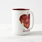 Ich höre Schokolade Zwei-Tonen-Kaffee-Tasse Zweifarbige Tasse (VorderseiteRechts)