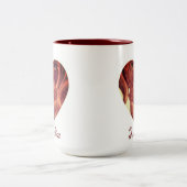 Ich höre Schokolade Zwei-Tonen-Kaffee-Tasse Zweifarbige Tasse (Mittel)