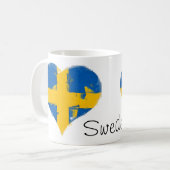 Ich höre Schweden schwedische Flagge Kaffeetasse (Vorderseite Links)