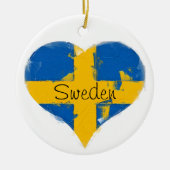 Ich höre Schweden schwedische Flagge Keramik Ornament (Vorne)