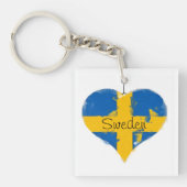 Ich höre Schweden schwedische Flagge Schlüsselanhänger (Vorderseite)