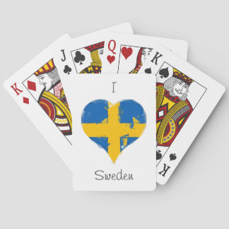 Ich höre Schweden schwedische Flagge Spielkarten