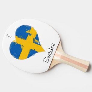 Ich höre Schweden schwedische Flagge Tischtennis Schläger