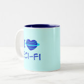 Ich höre Sci-Fi Zweifarbige Tasse (Vorderseite Links)