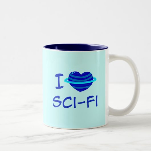 Ich höre Sci-Fi Zweifarbige Tasse (Rechts)