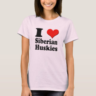 Ich höre sibirische Huskies T-Shirt
