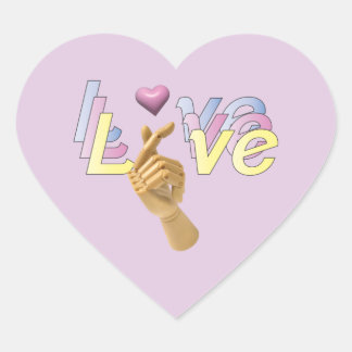 Ich höre Sie Finger Herz-Liebe Sticker