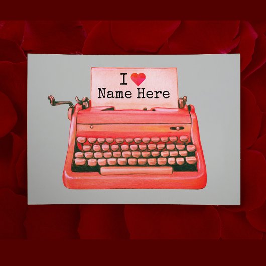 Ich höre Sie Retro Schreibmaschine Vintag Valentin