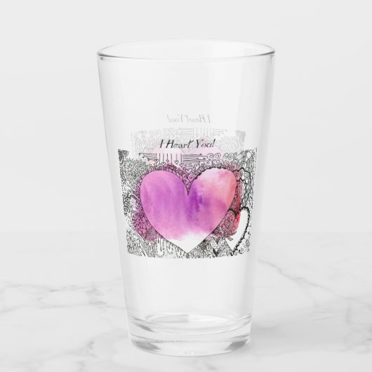 Ich höre Sie Valentine oder jederzeit Glas (Vorderseite)