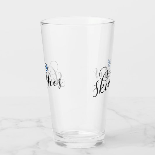 Ich höre Skiathios mit griechischer Flagge Glas (Rechts)