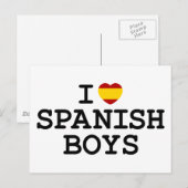 Ich höre Spanische Jungen Postkarte (Vorne/Hinten)
