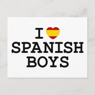 Ich höre Spanische Jungen Postkarte