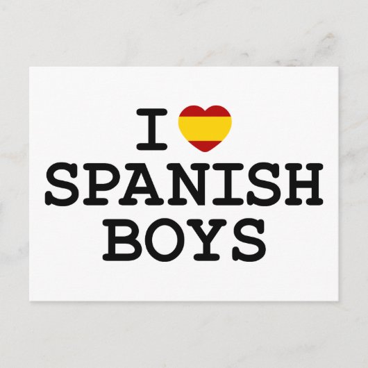 Ich höre Spanische Jungen Postkarte (Vorderseite)
