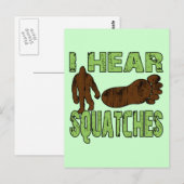 Ich höre Squatches Postkarte (Vorne/Hinten)