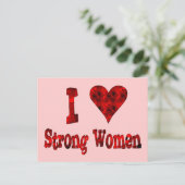Ich höre starke Frauen Postkarte (Stehend Vorderseite)