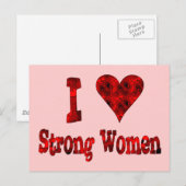 Ich höre starke Frauen Postkarte (Vorne/Hinten)
