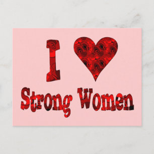 Ich höre starke Frauen Postkarte