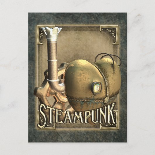Ich höre Steampunk Postcard Postkarte (Vorderseite)