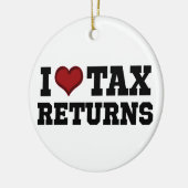 Ich höre Steuererklärungen Keramikornament (Links)