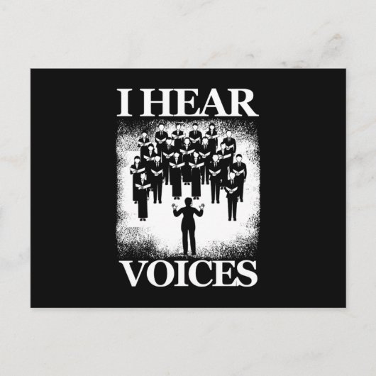 Ich höre Stimmen Leiter Chormusik Chorus Geschenk Postkarte (Vorderseite)